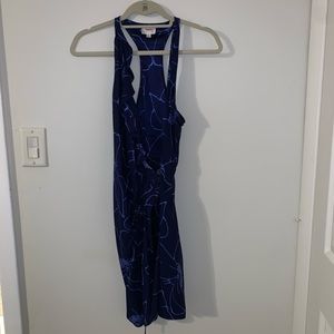 Parker navy floral wrap dress